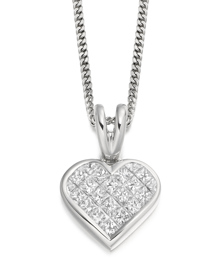  Heart shaped Diamond pendant