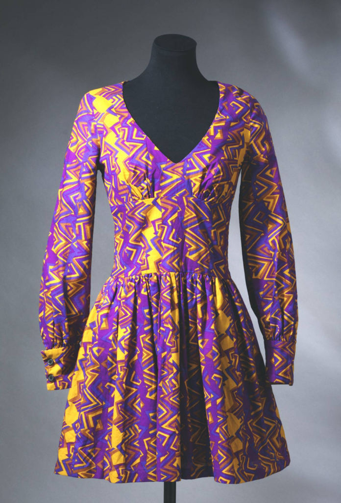 A Wild Purple pattern dress from the 60's