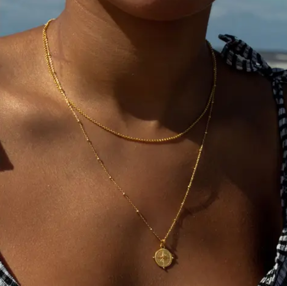 A simple gold chain is a jewellery staple