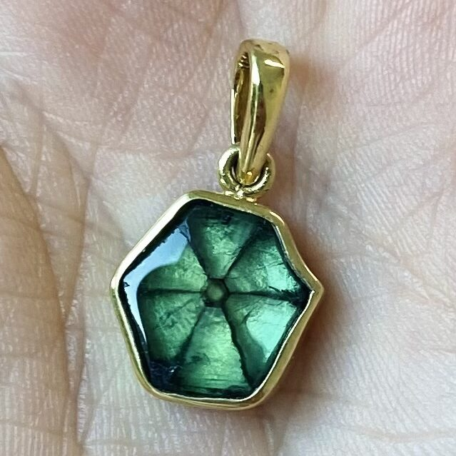 Trapiche Colombian Emerald Pendant