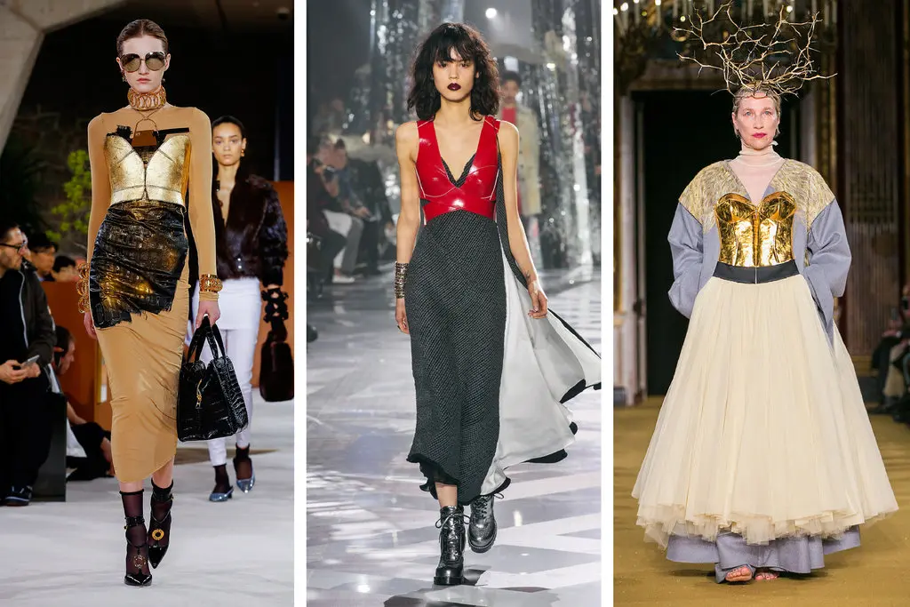 Breastplates at Loewe, Louis Vuitton, Undercover fashion shows in 2016

