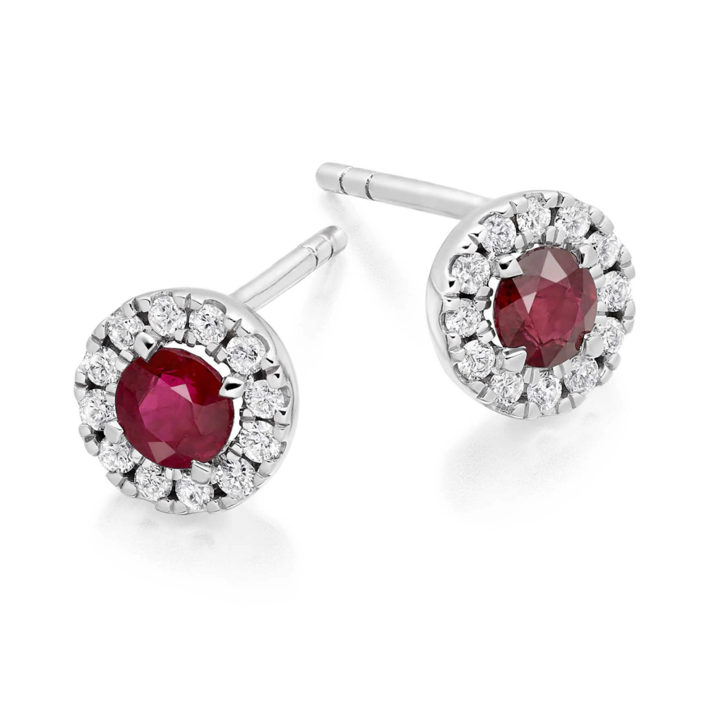 Ruby and Diamond earrings