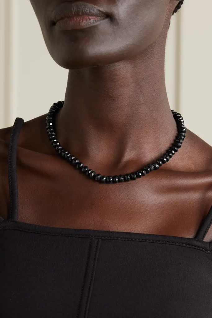 Black spinel necklace