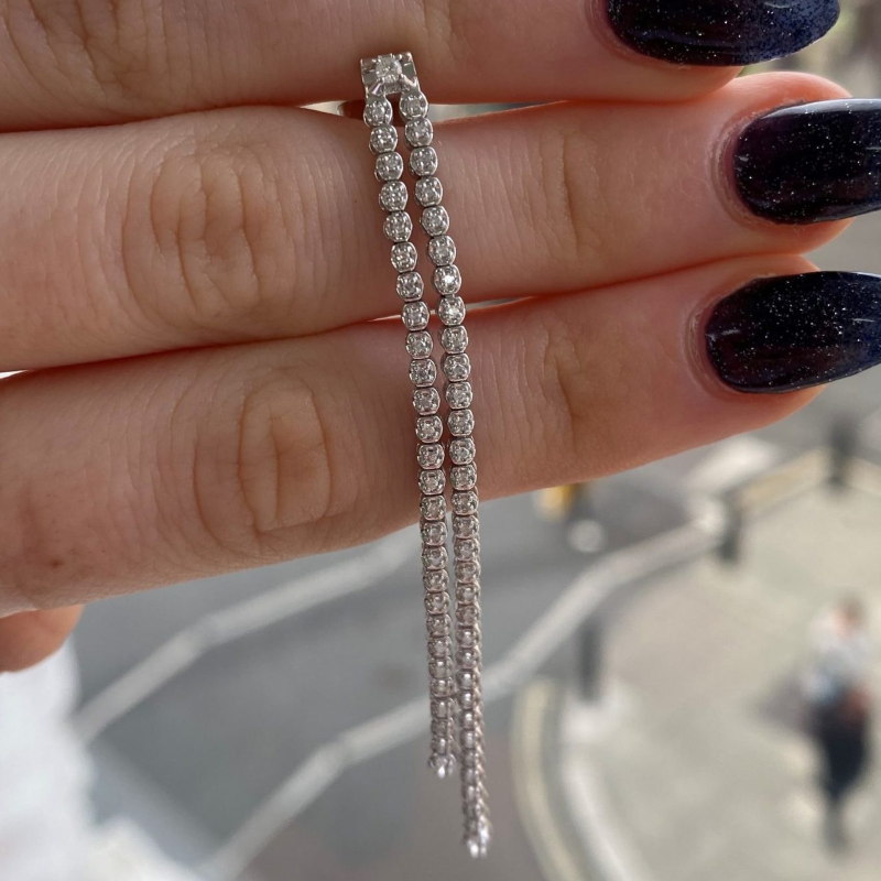 Diamond drop earrings